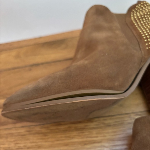 Michael Kors Suede Studded Krista Booties Block Heels 7.5 - Picture 12 of 16